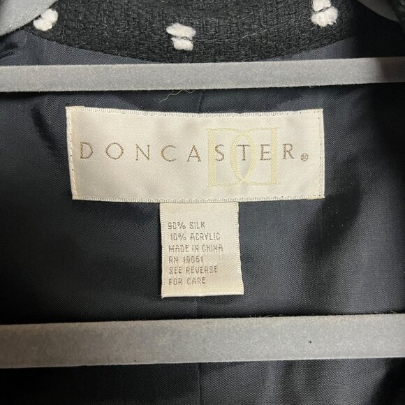 Don Caster Silk Polka Dot Jacket Womens 6 Professional Office Preppy Mature Boxy - Picture 8 of 12